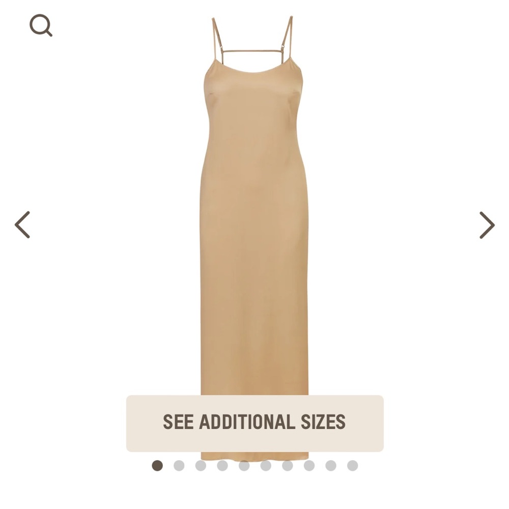 skims silk long sleep slip dress
